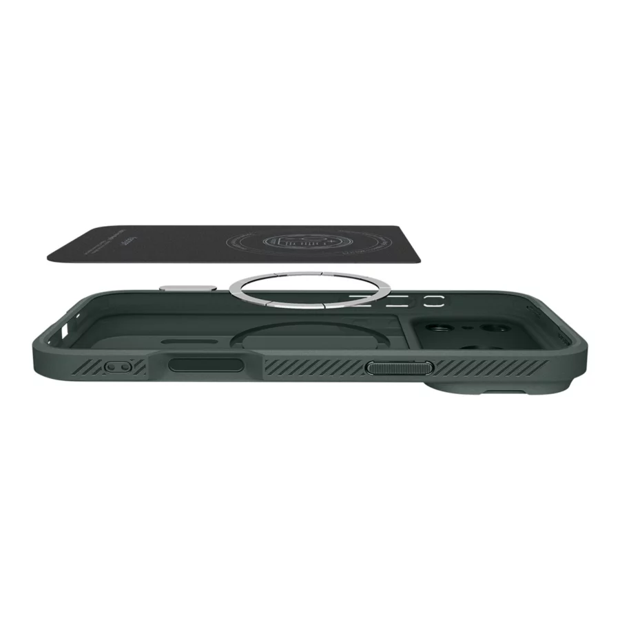 Etui Spigen Optik Armor MagSafe na iPhone 17 Pro Max - zielone