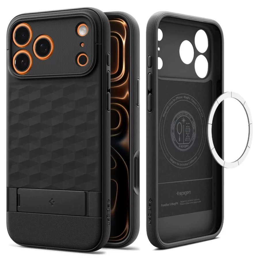 Etui Spigen Parallax "S" MagSafe na iPhone 17 Pro Max - czarny mat