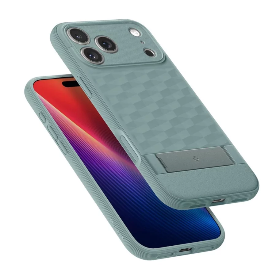 Etui Spigen Parallax "S" MagSafe na iPhone 17 Pro Max - zielone