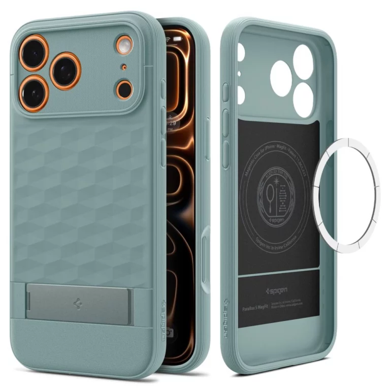 Etui Spigen Parallax "S" MagSafe na iPhone 17 Pro - zielone