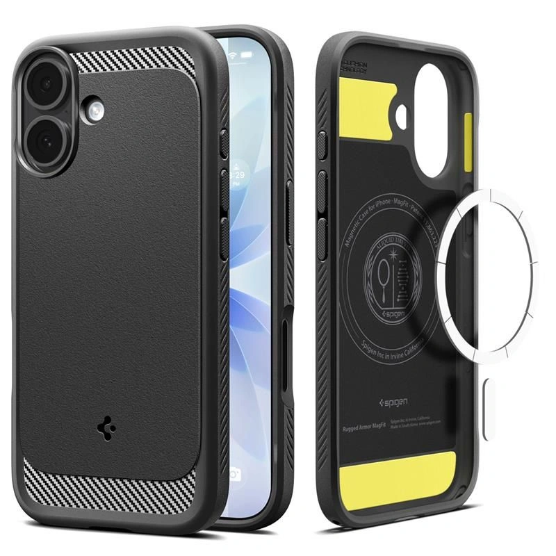Etui Spigen Rugged Armor Mag MagSafe na iPhone 17 - czarny mat