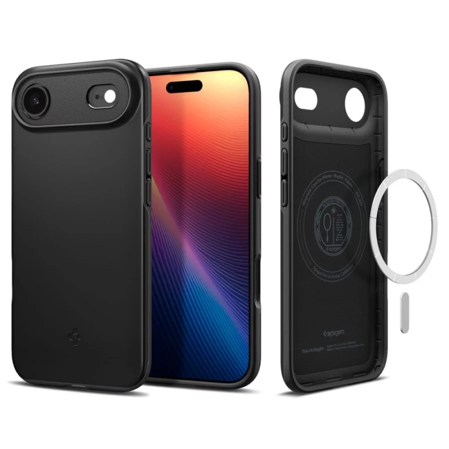 Etui Spigen Thin Fit MagSafe na iPhone 17 Air - czarne