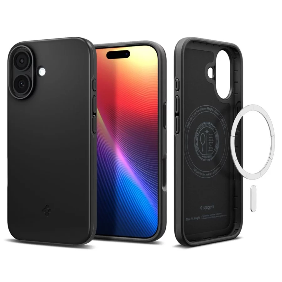 Etui Spigen Thin Fit MagSafe na iPhone 17 - czarne