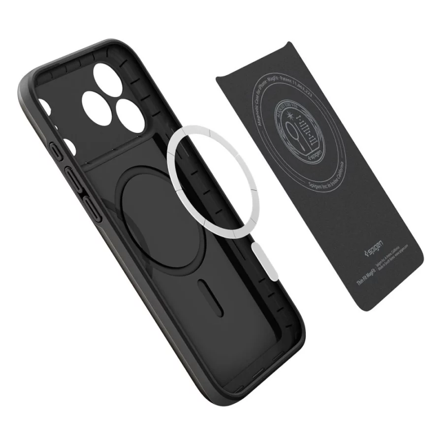 Etui Spigen Thin Fit MagSafe na iPhone 17 Pro - czarne