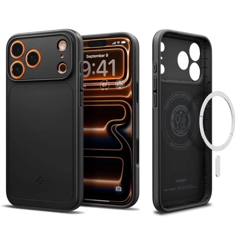 Etui Spigen Thin Fit MagSafe na iPhone 17 Pro Max - czarne