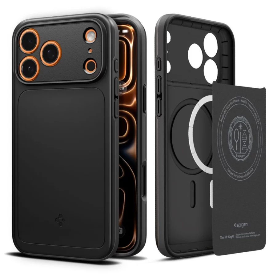 Etui Spigen Thin Fit MagSafe na iPhone 17 Pro Max - czarne