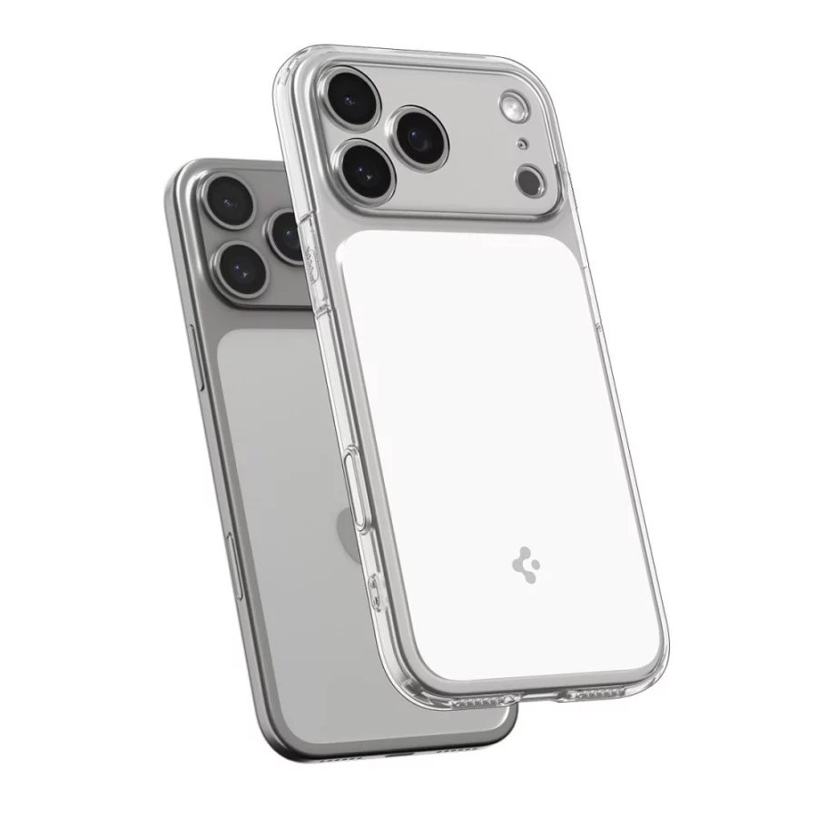 Etui Spigen Ultra Hybrid "T" MagSafe na iPhone 17 Pro Max - przezroczysto-białe