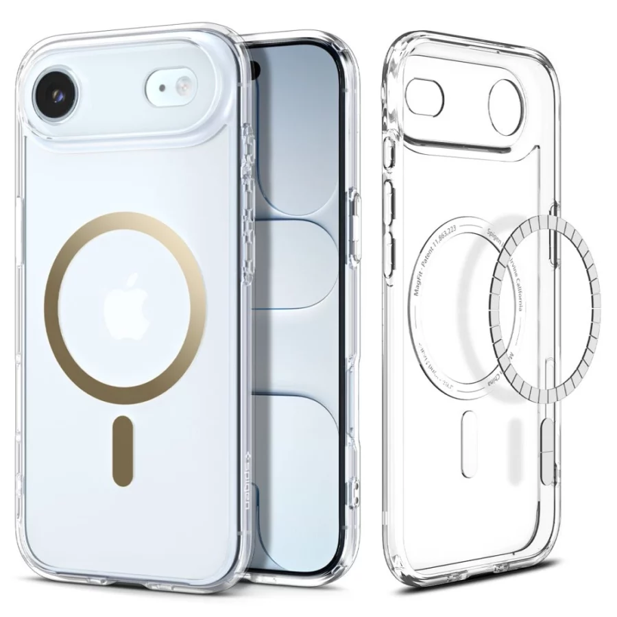 Etui Spigen Ultra Hybrid MagSafe na iPhone 17 Air - przezroczysto-złote