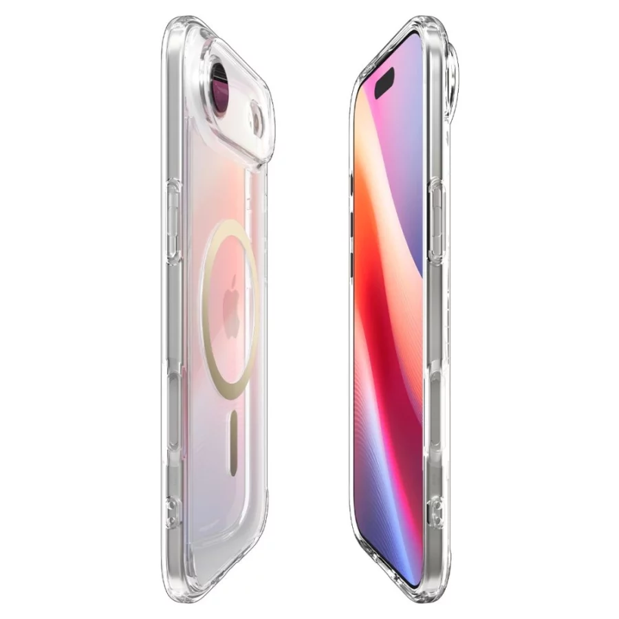 Etui Spigen Ultra Hybrid MagSafe na iPhone 17 Air - przezroczysto-złote