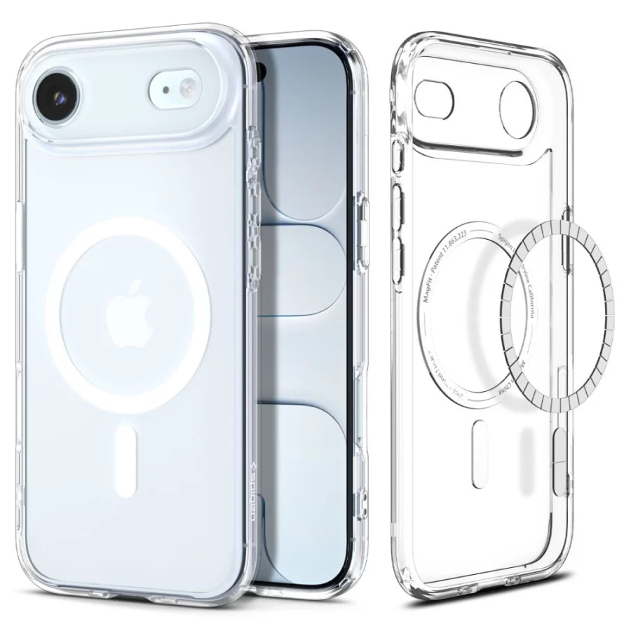 Etui Spigen Ultra Hybrid MagSafe na iPhone 17 Air - przezroczysto-białe