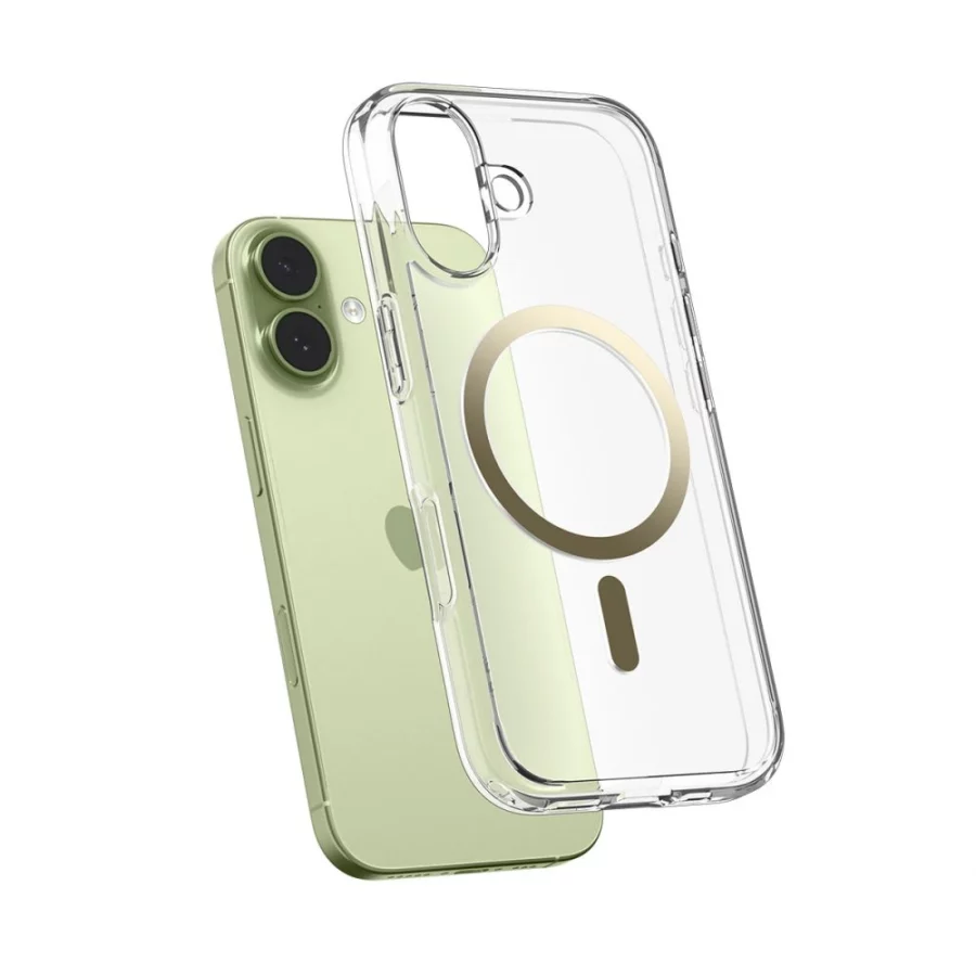 Etui Spigen Ultra Hybrid MagSafe na iPhone 17 - przezroczysto-złote