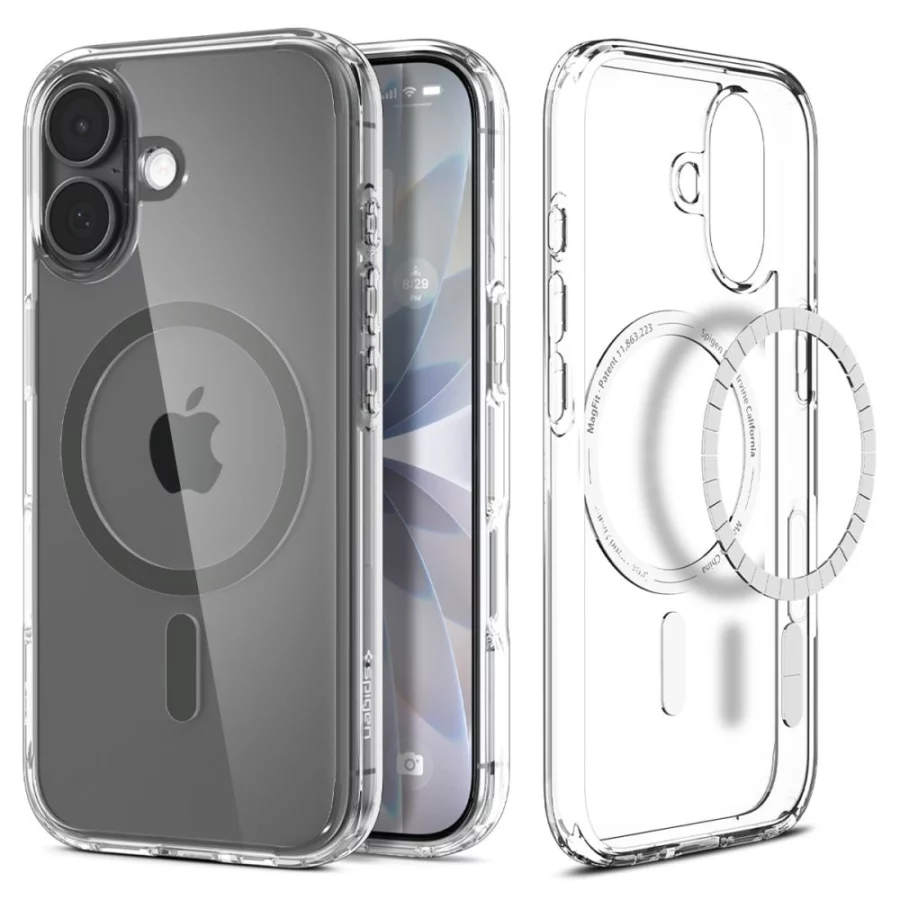 Etui Spigen Ultra Hybrid MagSafe na iPhone 17 - przezroczysto-szare
