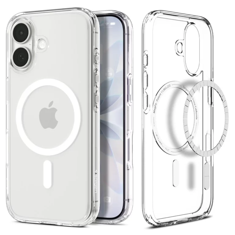 Etui Spigen Ultra Hybrid MagSafe na iPhone 17 - przezroczysto-białe