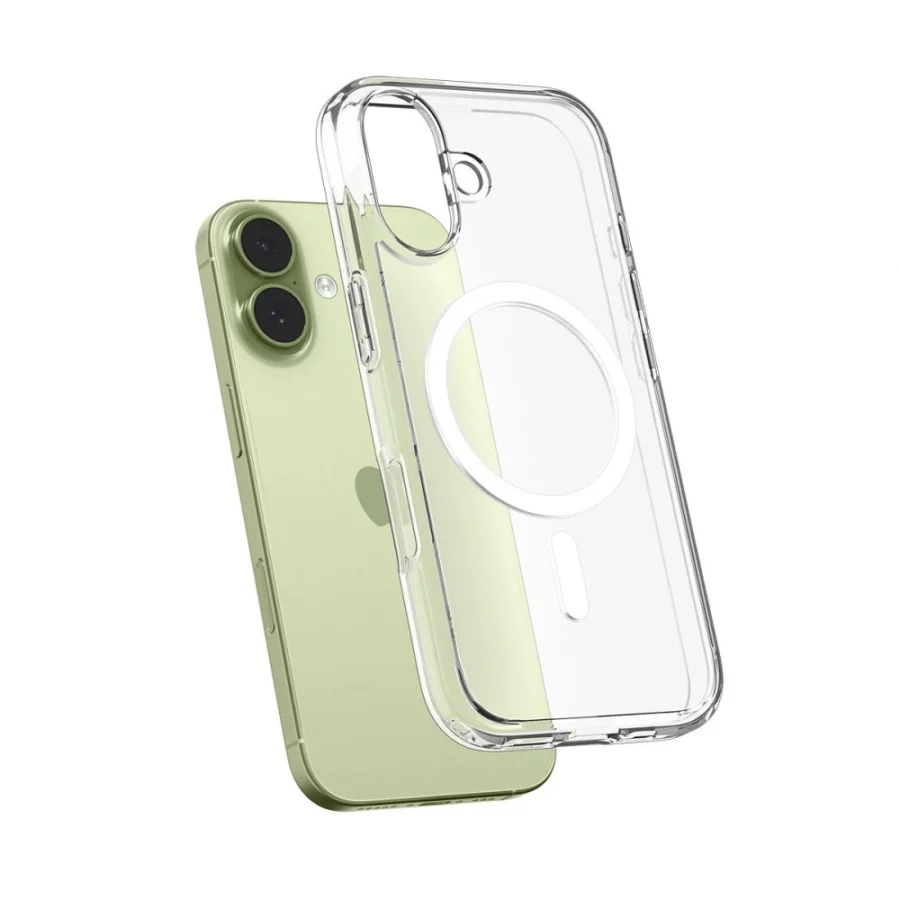 Etui Spigen Ultra Hybrid MagSafe na iPhone 17 - przezroczysto-białe