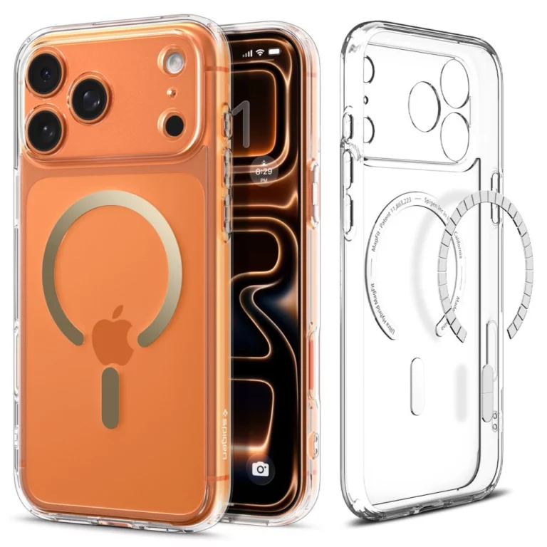 Etui Spigen Ultra Hybrid MagSafe na iPhone 17 Pro - przezroczysto-złote