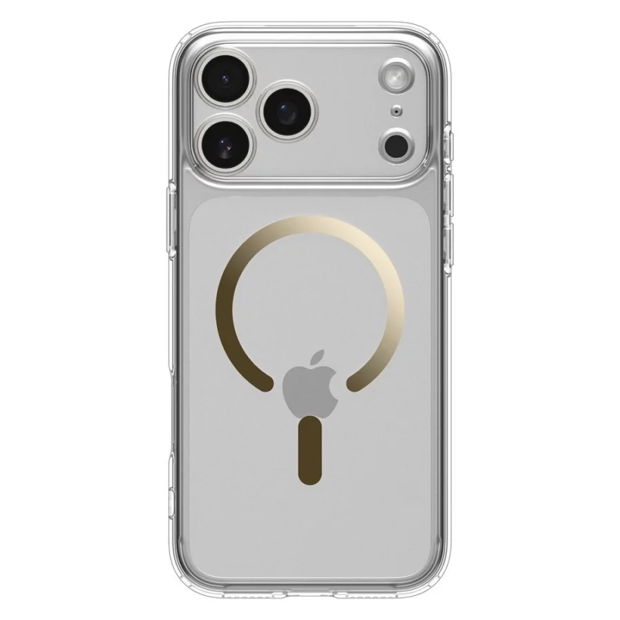 Etui Spigen Ultra Hybrid MagSafe na iPhone 17 Pro - przezroczysto-złote