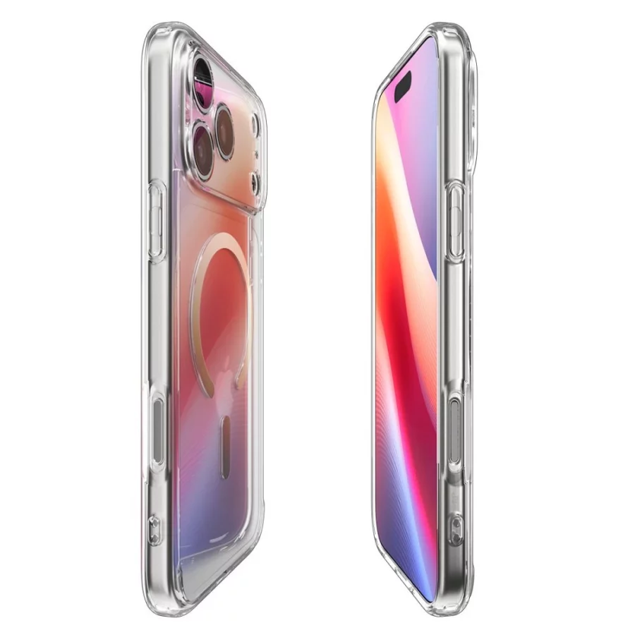 Etui Spigen Ultra Hybrid MagSafe na iPhone 17 Pro - przezroczysto-złote