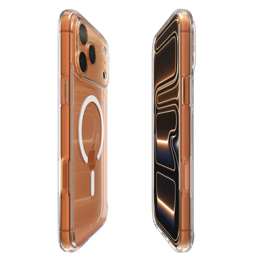 Etui Spigen Ultra Hybrid MagSafe na iPhone 17 Pro - przezroczysto-białe