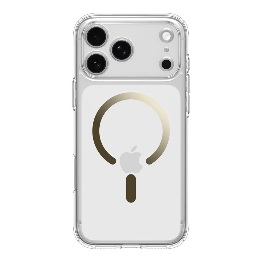 Etui Spigen Ultra Hybrid MagSafe na iPhone 17 Pro Max - przezroczysto-złote
