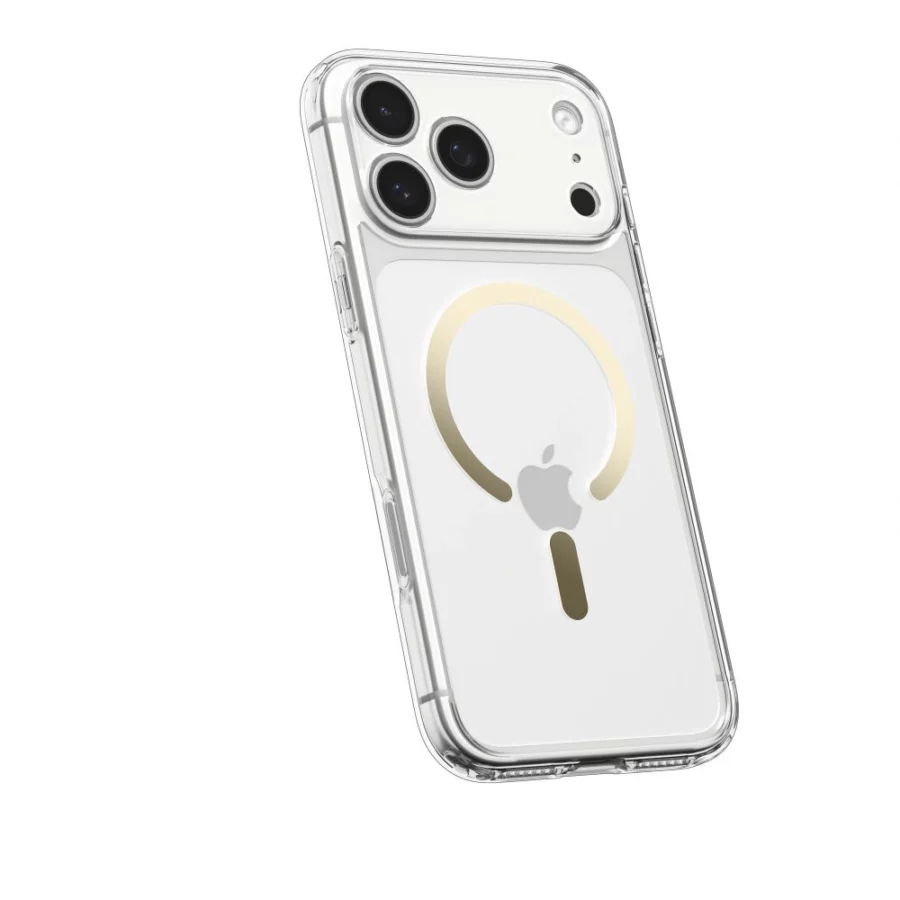 Etui Spigen Ultra Hybrid MagSafe na iPhone 17 Pro Max - przezroczysto-złote