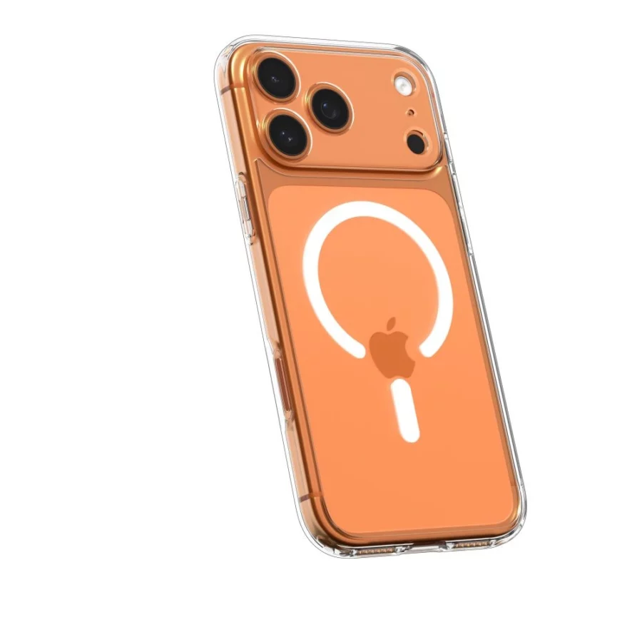 Etui Spigen Ultra Hybrid MagSafe na iPhone 17 Pro Max - przezroczysto-białe