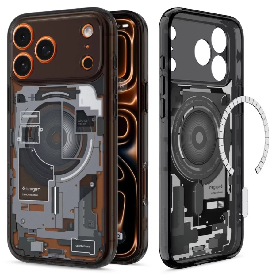 Etui Spigen Ultra Hybrid MagSafe na iPhone 17 Pro Zero One - czarne