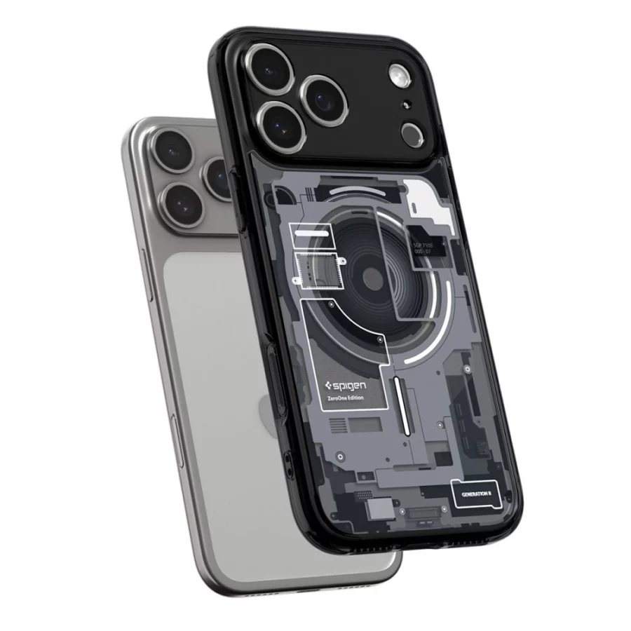 Etui Spigen Ultra Hybrid MagSafe na iPhone 17 Pro Zero One - czarne