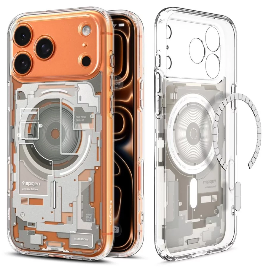 Etui Spigen Ultra Hybrid MagSafe na iPhone 17 Pro Zero One - tytanowe