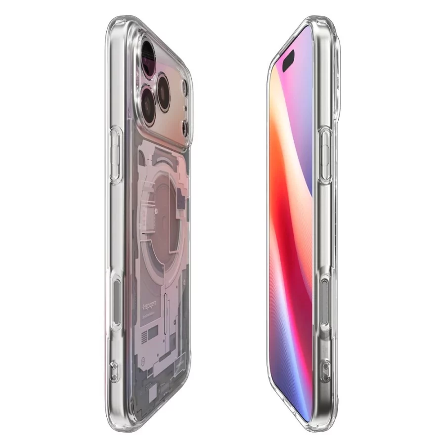 Etui Spigen Ultra Hybrid MagSafe na iPhone 17 Pro Zero One - białe