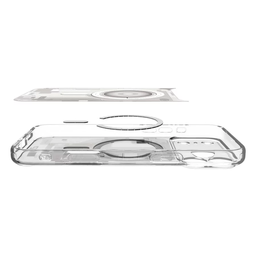 Etui Spigen Ultra Hybrid MagSafe na iPhone 17 Pro Zero One - białe
