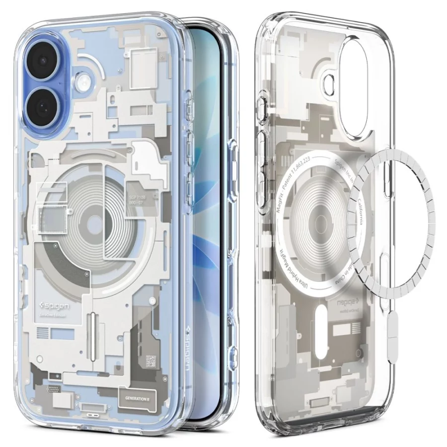 Etui Spigen Ultra Hybrid MagSafe na iPhone 17 Zero One - tytanowe