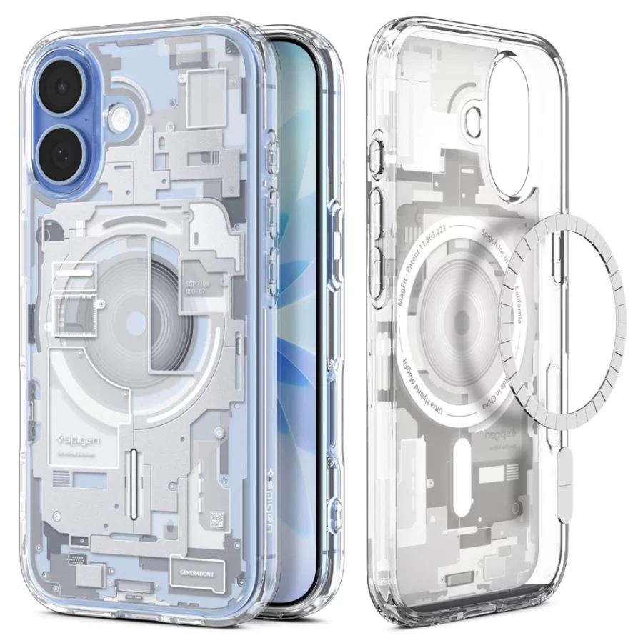 Etui Spigen Ultra Hybrid MagSafe na iPhone 17 Zero One - białe