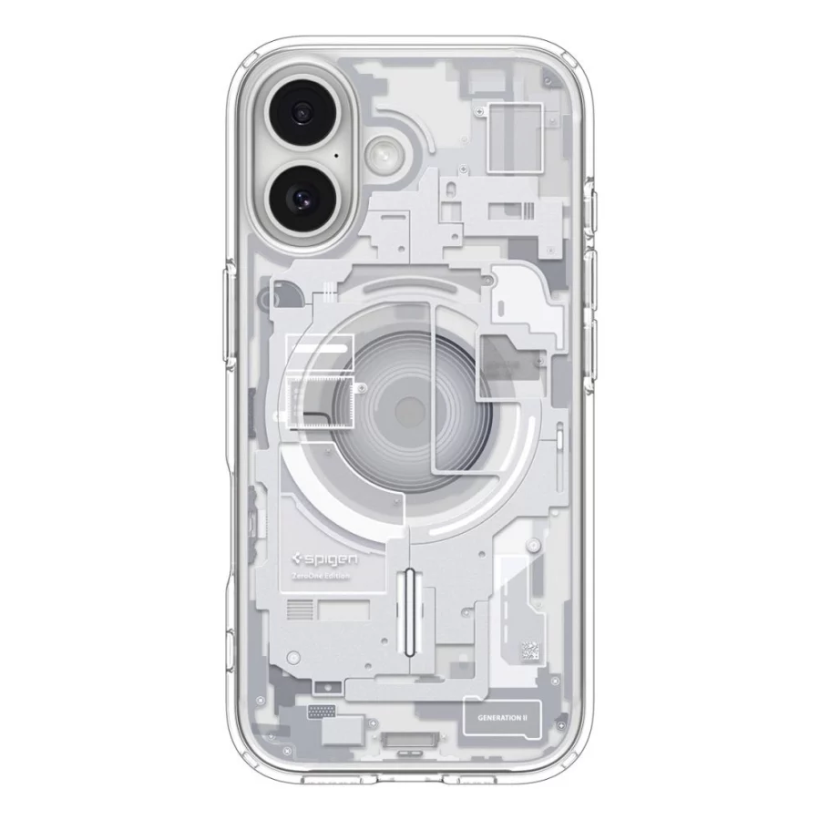 Etui Spigen Ultra Hybrid MagSafe na iPhone 17 Zero One - białe