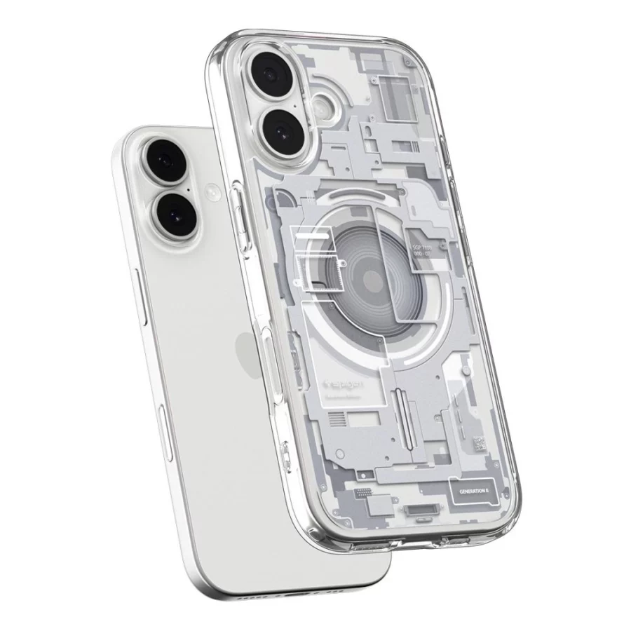 Etui Spigen Ultra Hybrid MagSafe na iPhone 17 Zero One - białe