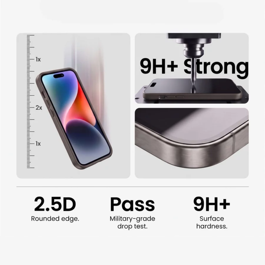 Szkło hartowane Tech-Protect Glass Fit+ 2-pack na iPhone 16 Pro / 17 / 17 Pro - przezroczyste