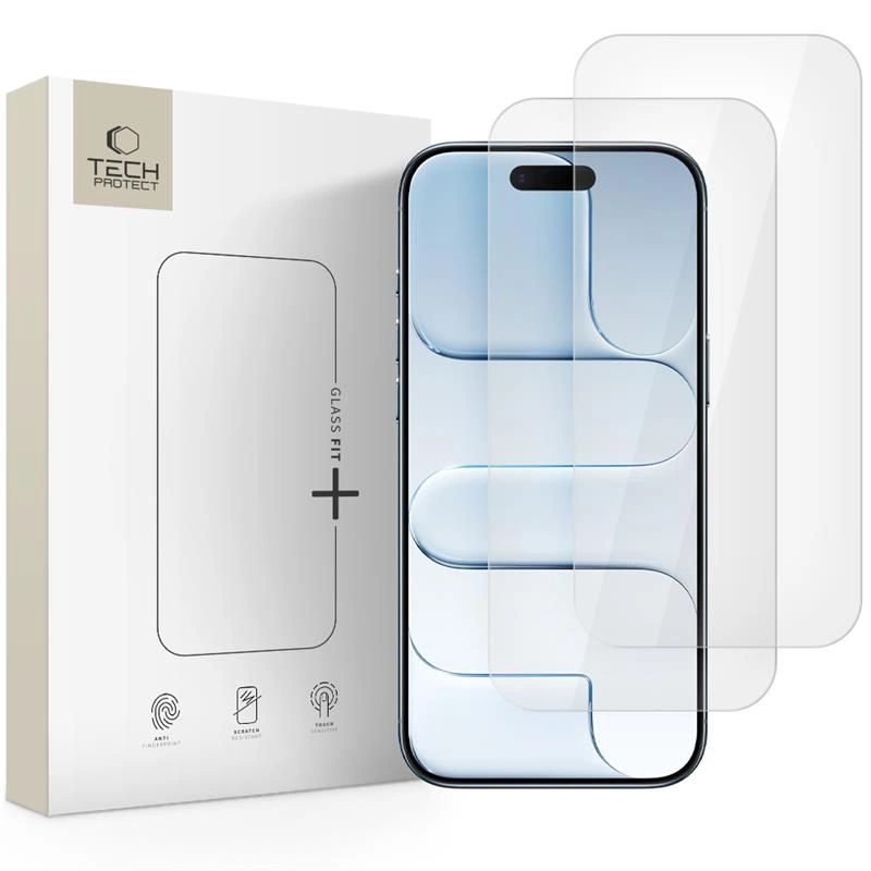 Szkło hartowane Tech-Protect Glass Fit+ 2-pack na iPhone 17 Air - przezroczyste