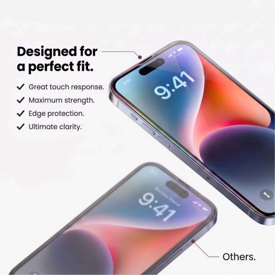 Szkło hartowane Tech-Protect Glass Fit+ 2-pack na iPhone 16 Pro Max / 17 Pro Max - przezroczyste