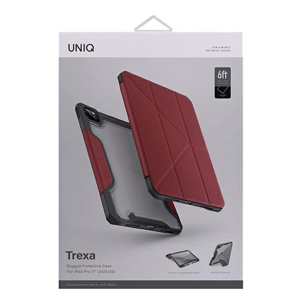 UNIQ etui Trexa iPad Pro 11" 2021/2020   iPad Air 10.9" (2022/2020) Antimicrobial czerwony/red