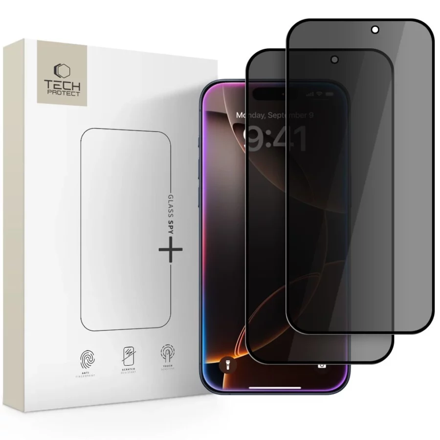 Szkło prywatyzujące Tech-Protect Glass Spy+ 2-pack na iPhone 16 Pro Max /17 Pro Max