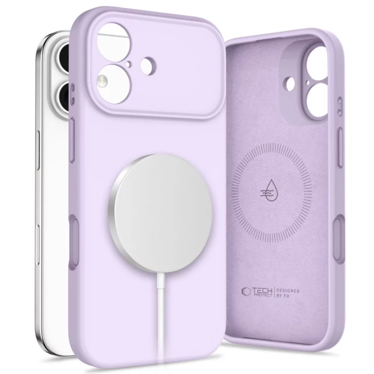 Etui Tech-Protect Silicone MagSafe na iPhone 17 - fioletowe