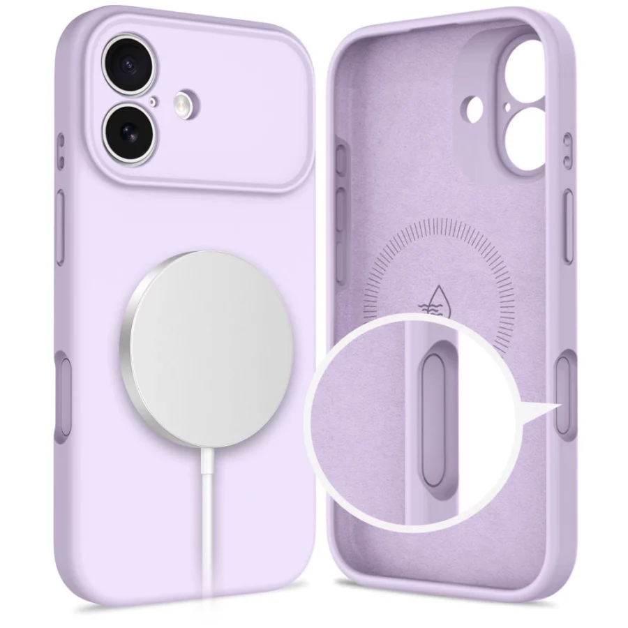 Etui Tech-Protect Silicone MagSafe na iPhone 17 - fioletowe