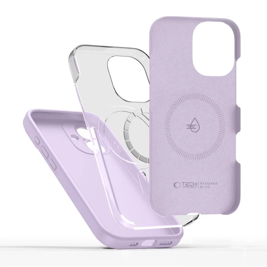 Etui Tech-Protect Silicone MagSafe na iPhone 17 - fioletowe
