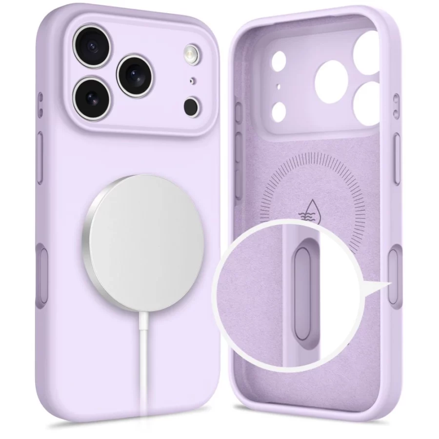 Etui Tech-Protect Silicone MagSafe na iPhone 17 Pro - fioletowe