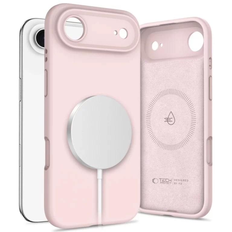 Etui Tech-Protect Silicone MagSafe na iPhone 17 Air - różowe