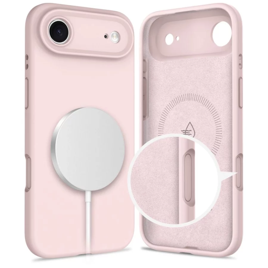 Etui Tech-Protect Silicone MagSafe na iPhone 17 Air - różowe