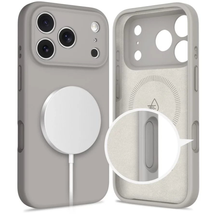 Etui Tech-Protect Silicone MagSafe na iPhone 17 Pro - szare