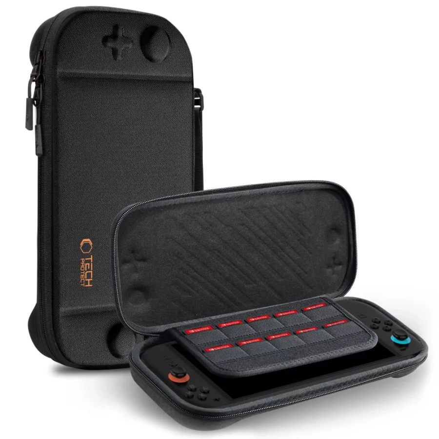 Etui Tech-Protect Slim Pouch na Nintendo Switch 2 - czarne