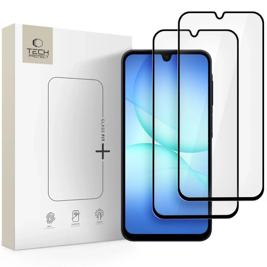 Szkło hartowane Tech-Protect Glass Fit+ 2-pack na Samsung Galaxy A16 4G / 5G / A26 5G / A17 4G / 5G - czarne