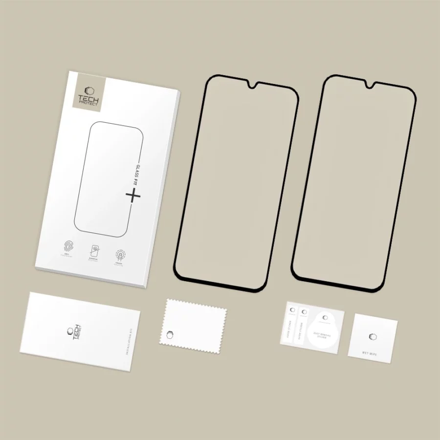 Szkło hartowane Tech-Protect Glass Fit+ 2-pack na Samsung Galaxy A16 4G / 5G / A26 5G / A17 4G / 5G - czarne