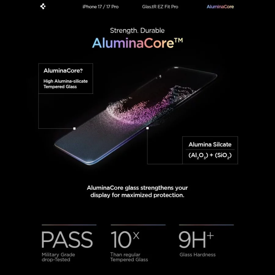 Szkło hartowane Spigen Glas.TR EZ Fit Pro na iPhone 16 Pro / 17 / 17 Pro - przezroczyste